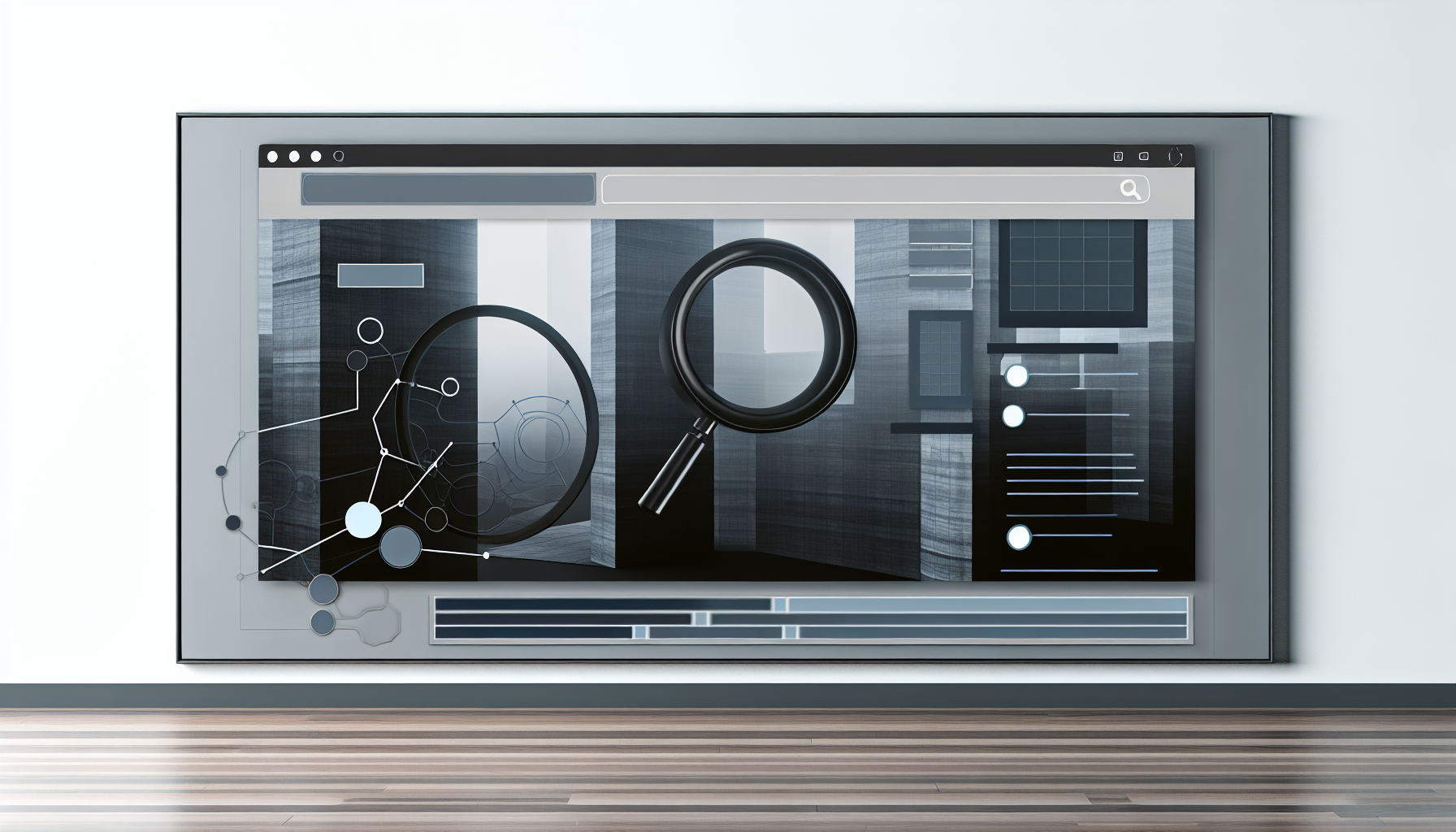 Graphic showing generative AI search concepts with data schemas and citation signals