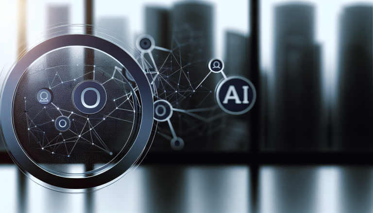 Diagram showing entity SEO architecture with nodes, schema markup symbols, and AI integrations