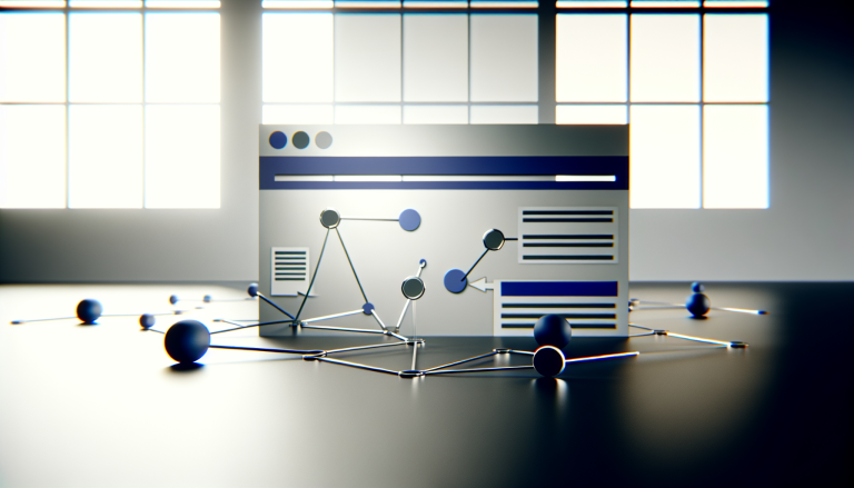 Diagram showing a web page with connected entity nodes and structured data icons.