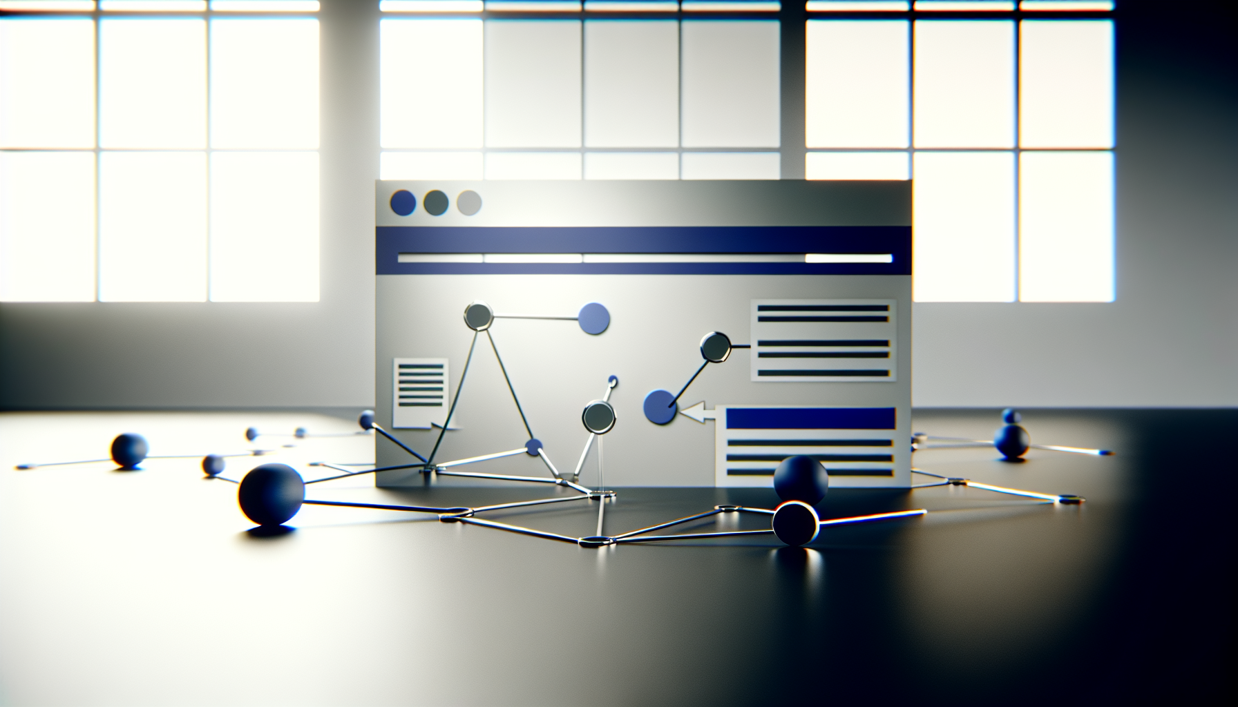 Diagram showing a web page with connected entity nodes and structured data icons.